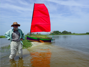 A happy designer and his boat, McClamory Key, 14.07.2019.