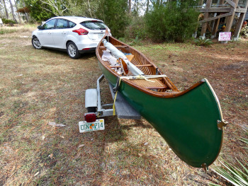 Wanda on her trailer