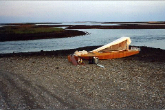 Hugh's tent for his sailing canoe Puffin