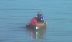 Sailing canoe Bufflehead, capsize routine