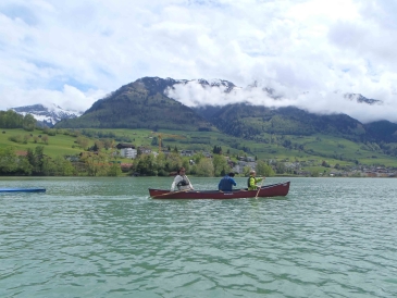 Axel im Segelkanu