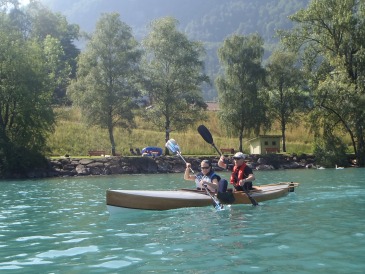 Carmen und Axel im Segelkanu