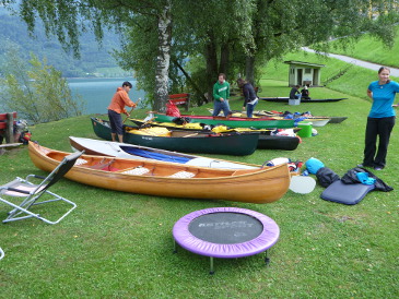 Einpacken an der Einwasserstelle