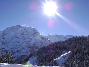 Sonne über Mürren