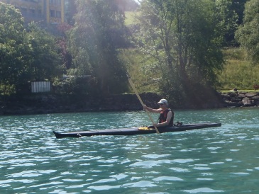 Niels mit der neuen Baidarka